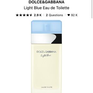 D&G Light Blue EDT 100mL